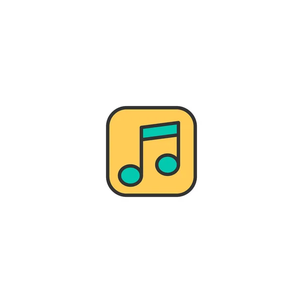 Music player icon design. Essential icon vector design — Stock Vector