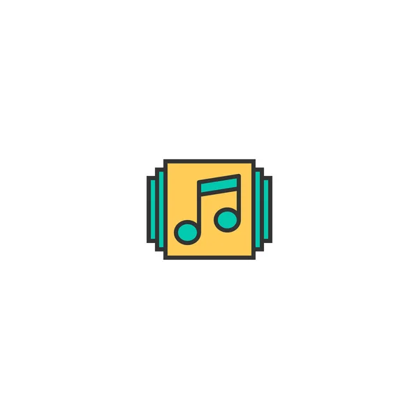 Musik-Player-Icon-Design. Wesentliches Icon-Vektor-Design — Stockvektor