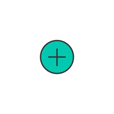 Artı simgesi tasarım. Temel simge vektör tasarımı