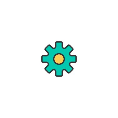 Ayarları simgesi tasarım. Temel simge vektör tasarımı