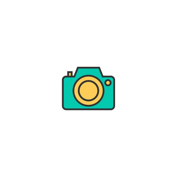 Photo camera icon design. Essential icon vector design — Stock Vector