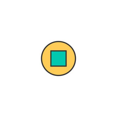 Simgesi tasarım durdurmak. Temel simge vektör tasarımı