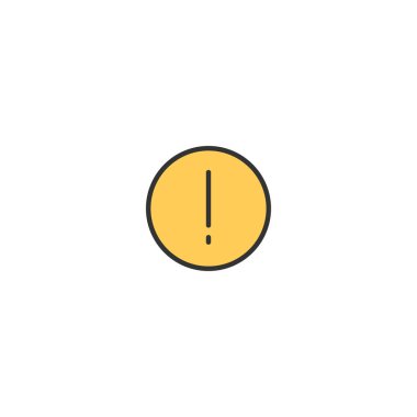 Uyarı simgesi tasarım. Temel simge vektör tasarımı