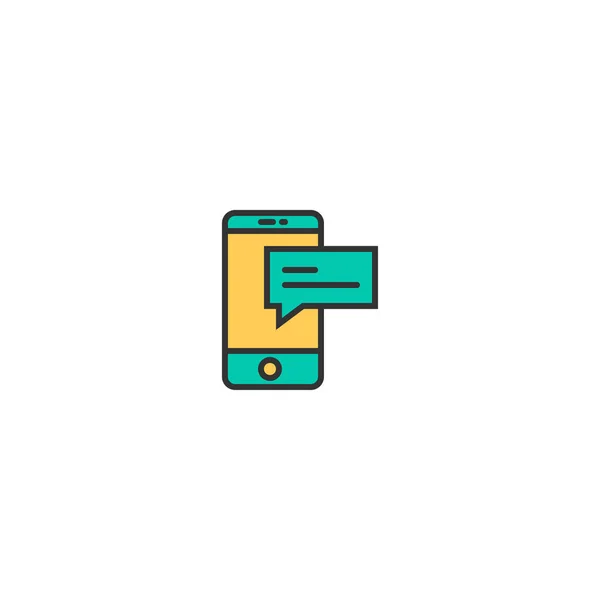 Design de ícone de telefone inteligente. Desenho de vetor ícone essencial — Vetor de Stock