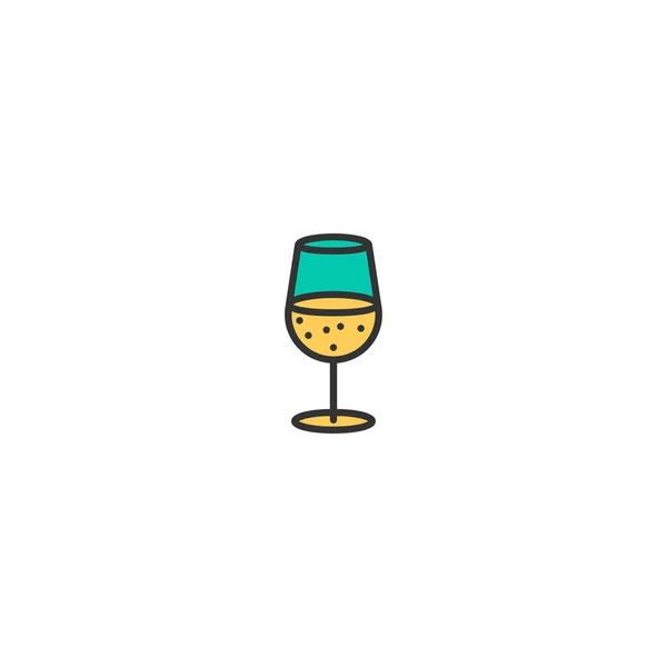 Design de ícone de vidro. Desenho de vetor ícone de gastronomia —  Vetores de Stock