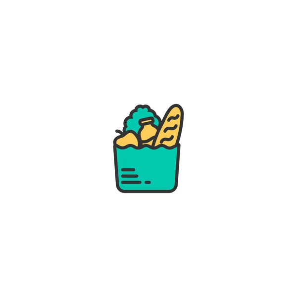 Design de ícones de compras. Desenho de vetor ícone de gastronomia —  Vetores de Stock