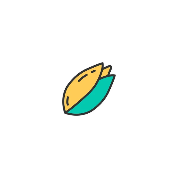 Diseño de icono de pistacho. Diseño del vector icono de la gastronomía — Vector de stock