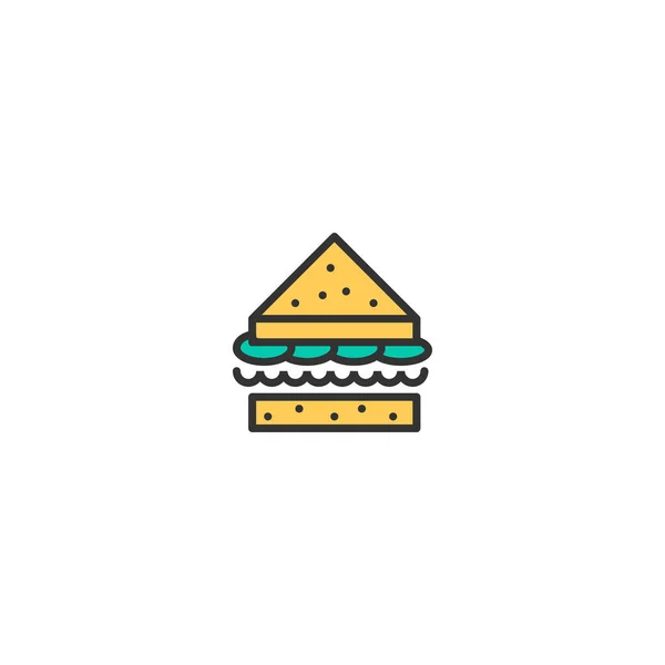 Diseño de icono de sándwich. Diseño del vector icono de la gastronomía — Archivo Imágenes Vectoriales