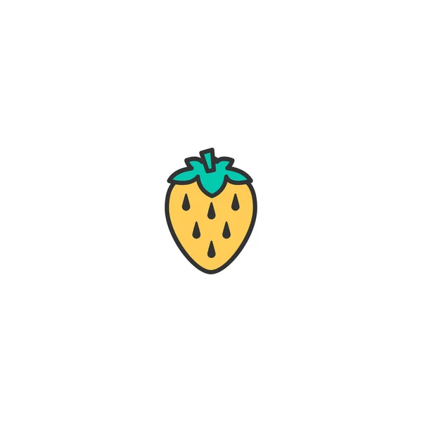 Design de ícone de morango. Desenho de vetor ícone de gastronomia — Vetor de Stock