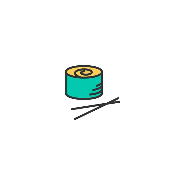 Design de ícone de sushi. Desenho de vetor ícone de gastronomia —  Vetores de Stock