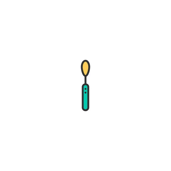 Diseño de icono de cucharadita. Diseño del vector icono de la gastronomía — Vector de stock