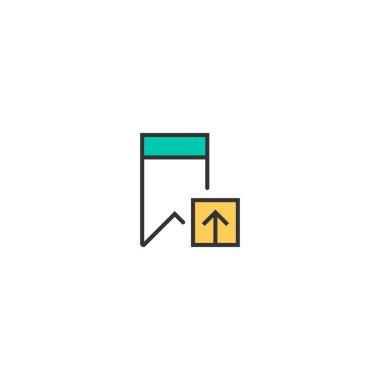 Simgesi tasarım yer imi. Etkileşim simge vektör tasarımı