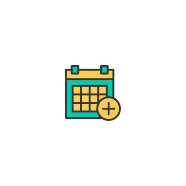 Takvim simgesi tasarım. Etkileşim simge vektör tasarımı