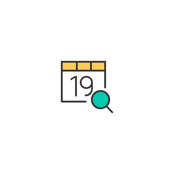 Progettazione icona del calendario. Icona di interazione progettazione vettoriale — Vettoriale Stock