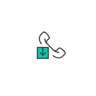 Telefon simgesi tasarım. Etkileşim simge vektör tasarımı