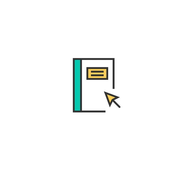 Diseño de iconos de cuaderno. Diseño del vector icono de interacción — Archivo Imágenes Vectoriales