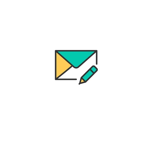 Diseño de iconos de correo. Diseño del vector icono de interacción — Vector de stock