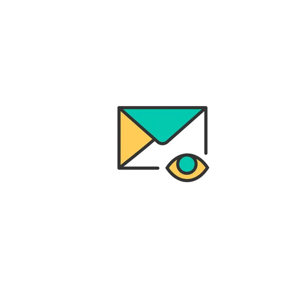 Diseño de iconos de correo. Diseño del vector icono de interacción — Vector de stock