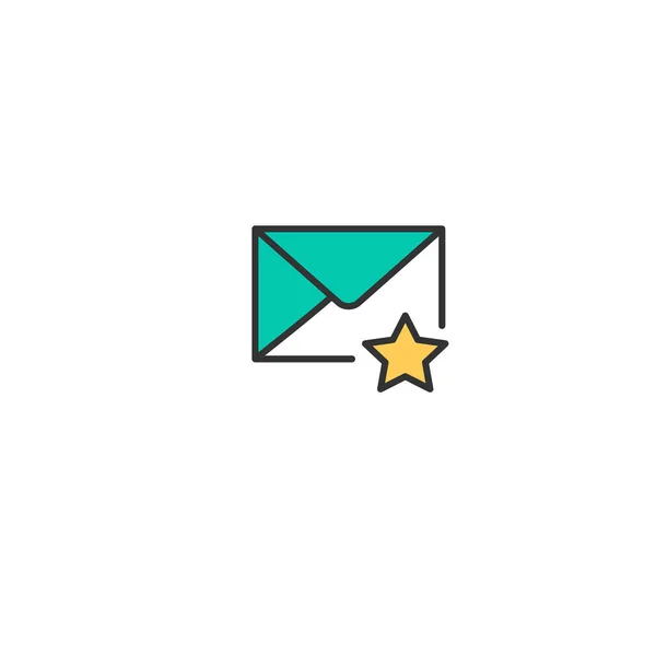 Diseño de iconos de correo. Diseño del vector icono de interacción — Vector de stock