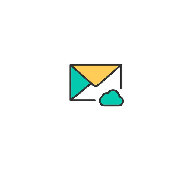 Diseño de iconos de correo. Diseño del vector icono de interacción — Vector de stock