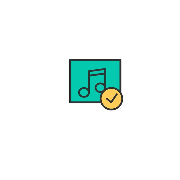 Musik-Player-Icon-Design. Interaktion Icon Vektor Design — Stockvektor