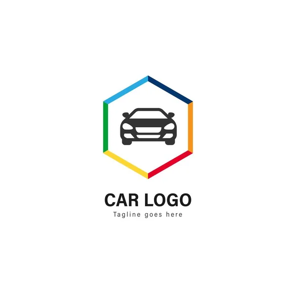 Modello logo auto design. Logo auto con design vettoriale telaio moderno — Vettoriale Stock