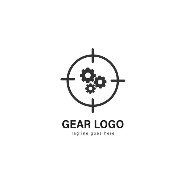 Autóipari logó sablon design. Modern keret vector design autóipari logó — Stock Vector