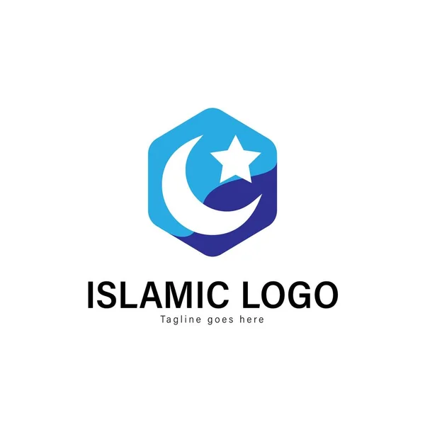 Islamska logo szablon projektu. Islamska logo z nowoczesnym rama wektor — Wektor stockowy