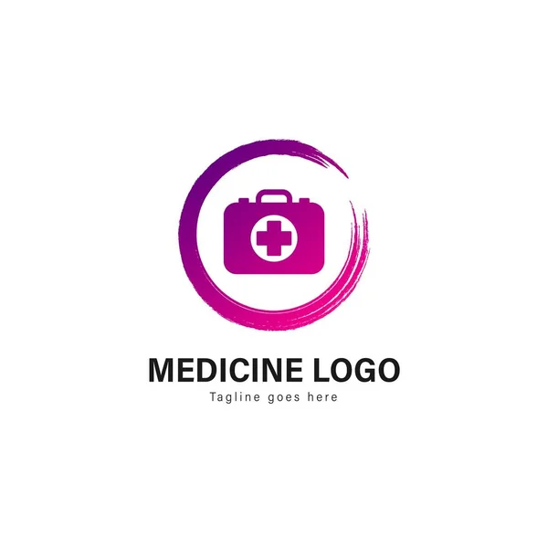 Desain logo medisnya. Logo medis dengan disain frame vector modern - Stok Vektor