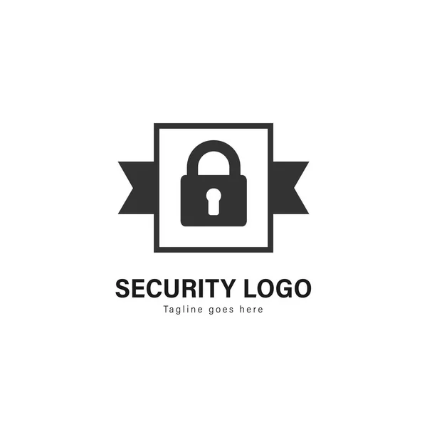 Beveiliging sjabloon embleemontwerp. Veiligheid logo met moderne frame vector design — Stockvector