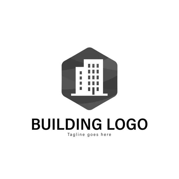 Épület logó sablon design. Épület modern keret vector design logo — Stock Vector