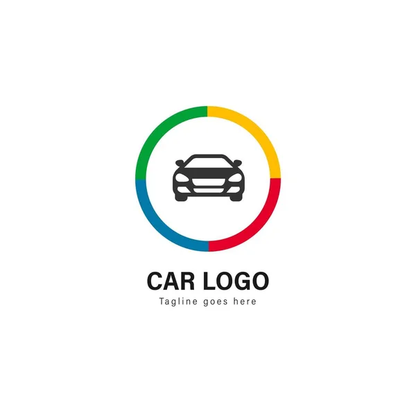 Diseño de plantilla de logotipo de coche. Logotipo del coche con diseño moderno vector marco — Vector de stock