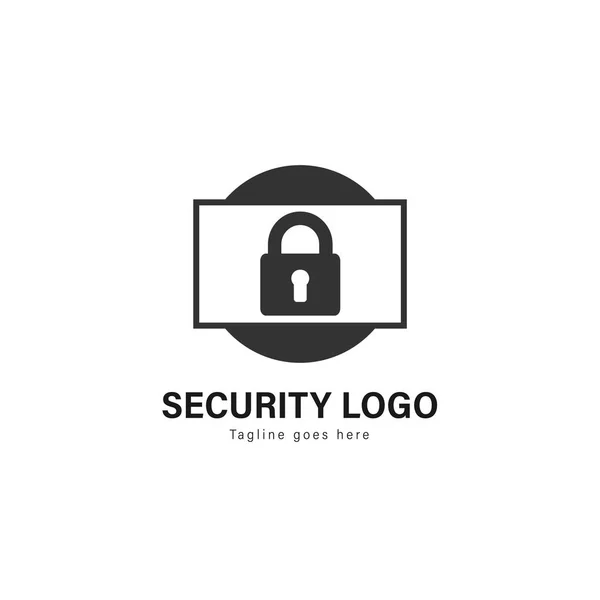 Diseño de plantilla de logotipo de seguridad. Logotipo de seguridad con diseño de vector de marco moderno — Archivo Imágenes Vectoriales