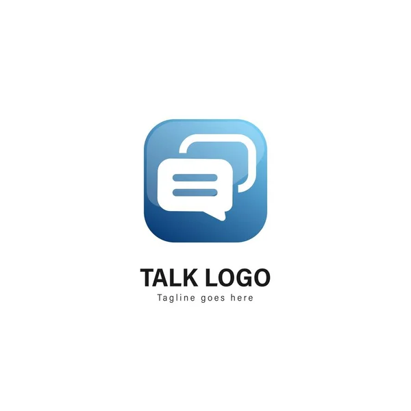 Talk logo template design. Talk logo with modern frame vector design — Stock Vector