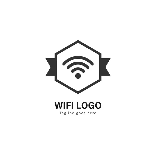 Wifi logo template design. Wifi logo with modern frame vector design — Stock Vector