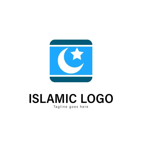 Design der islamischen Logo-Vorlage. islamisches Logo mit modernem Rahmenvektordesign — Stockvektor