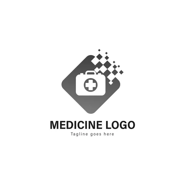 Medic logo sjabloonontwerp. Medic logo met moderne frame vector design — Stockvector