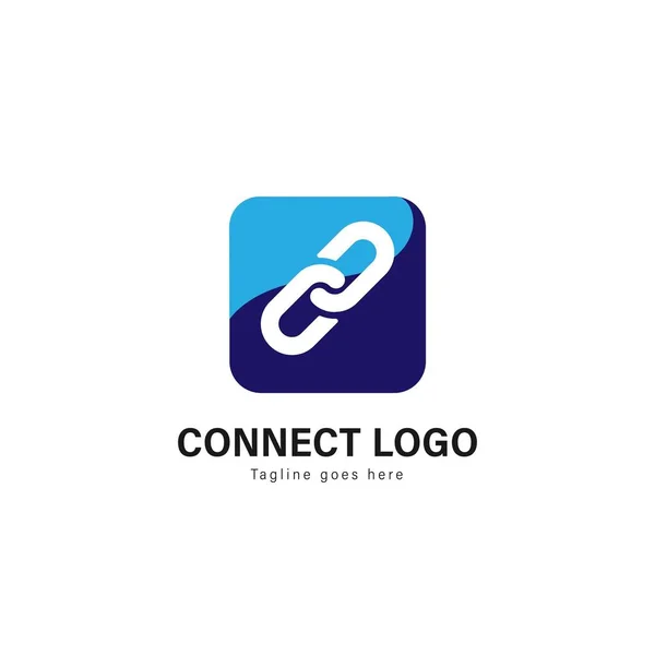 Connectez le modèle de logo design. Connectez le logo avec un design vectoriel de cadre moderne — Image vectorielle