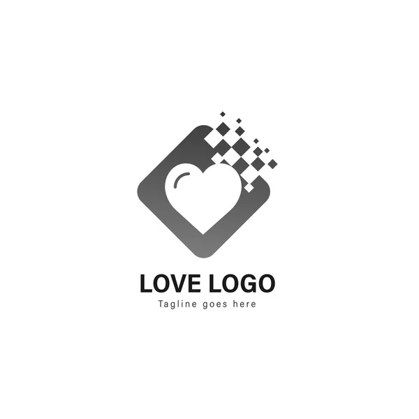 Modèle de logo Love design. Logo Love avec design vectoriel cadre moderne — Image vectorielle