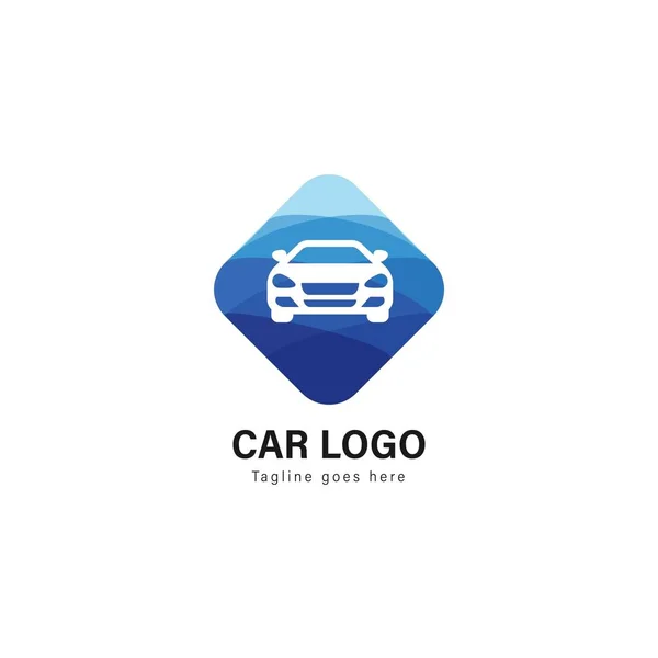 Diseño de plantilla de logotipo de coche. Logotipo del coche con diseño moderno vector marco — Vector de stock