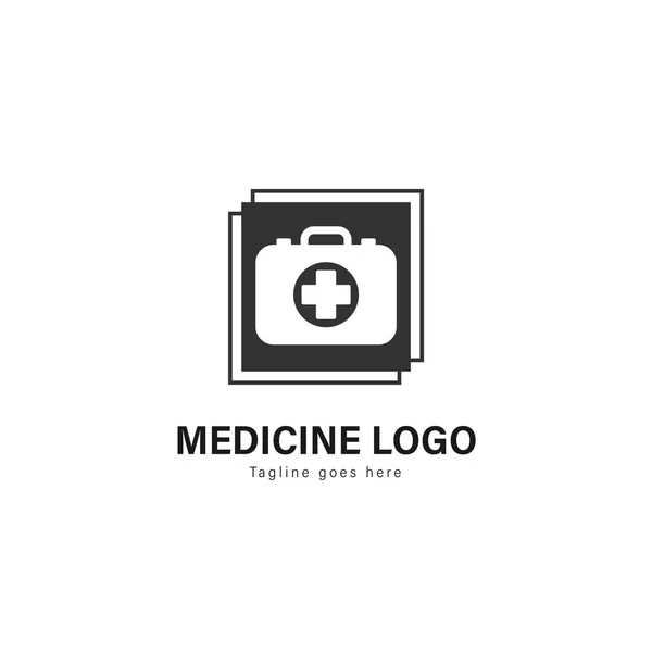 Medyk logo szablon projektu. Medyk logo z nowoczesnym rama wektor — Wektor stockowy