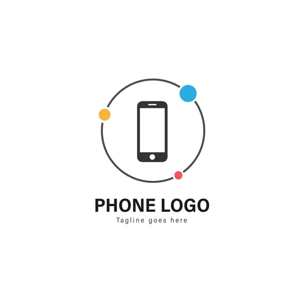 Design der Smartphone-Logo-Vorlage. Smartphone-Logo mit modernem Rahmenvektordesign — Stockvektor