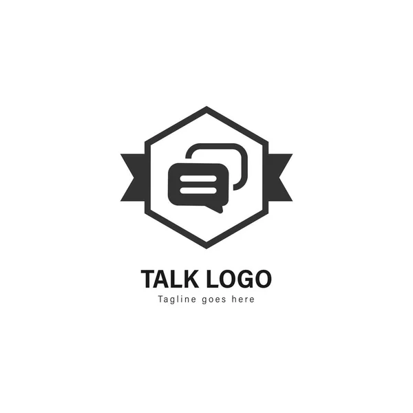 Talk logo template design. Talk logo with modern frame vector design — Stock Vector