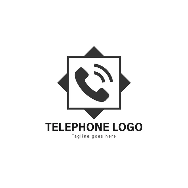 Design der Telefon-Logo-Vorlage. Telefon-Logo mit modernem Rahmenvektordesign — Stockvektor