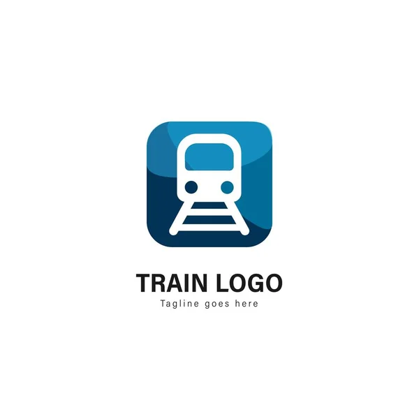 Logovorlagen-Design für Züge. Zuglogo mit modernem Rahmenvektordesign — Stockvektor
