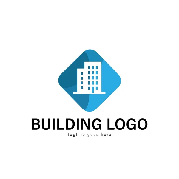 Progettazione del modello di logo di costruzione. Logo della costruzione con il disegno moderno del vettore della struttura — Vettoriale Stock