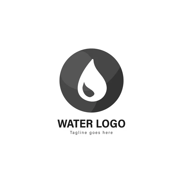 Wasser-Logo-Vorlage Design. Wasserlogo mit modernem Rahmenvektordesign — Stockvektor