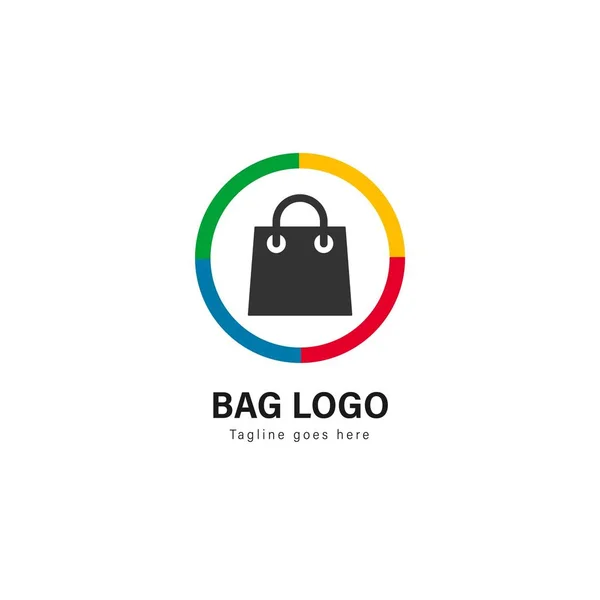 Modèle de logo Shop design. Boutique logo avec design vectoriel cadre moderne — Image vectorielle