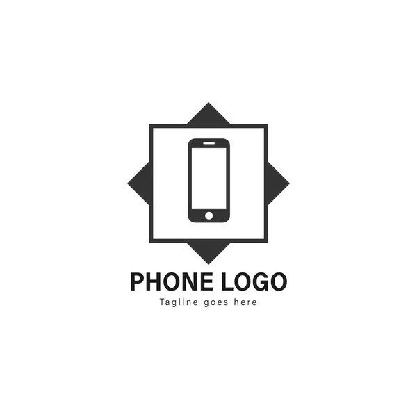 Smart phone logo template design. Smart phone logo with modern frame vector design — Stock Vector