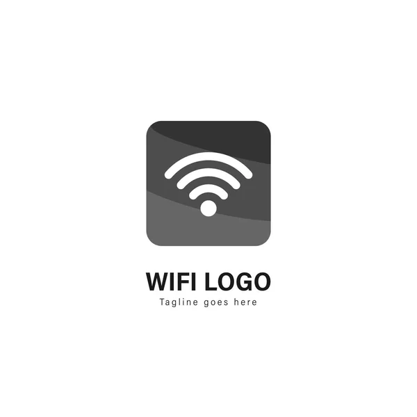 Modèle de logo Wifi design. Logo Wifi avec design vectoriel cadre moderne — Image vectorielle
